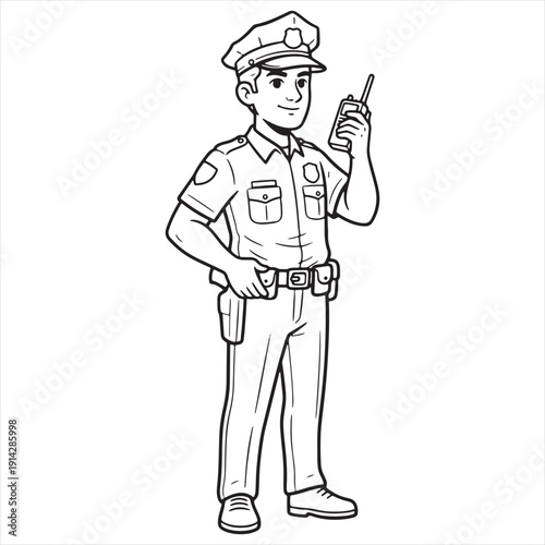 Black and White Line Drawing