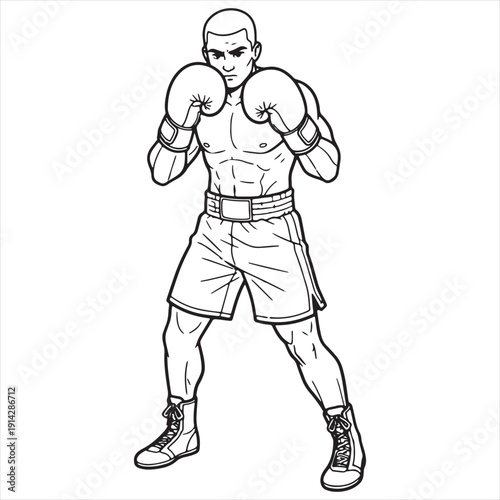 Black and White Line Drawing