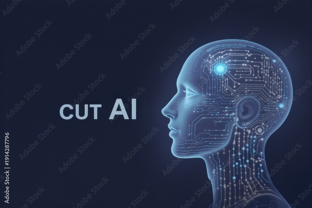 Obraz premium AI technology visualization illustrating artificial intelligence in human form representing futuristic innovation and cognitive potential in the digital age