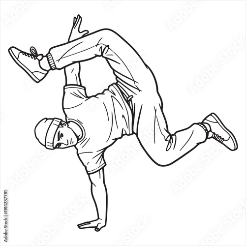 Black and White Line Drawing