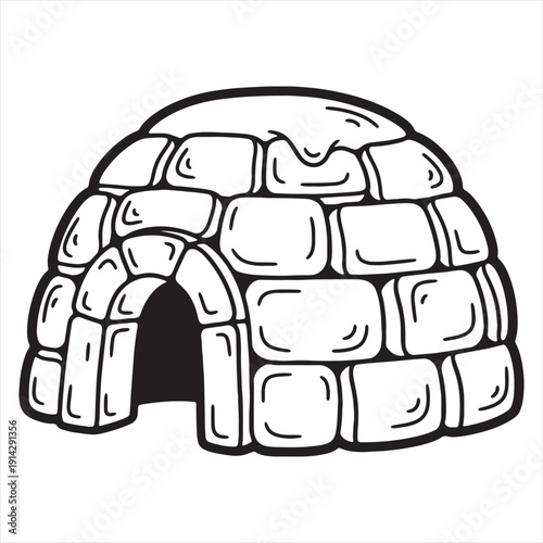 Black and White Line Drawing