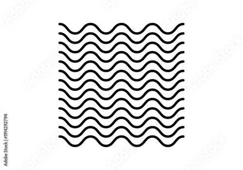 Patrón de líneas onduladas negras paralelas formando una textura de ondas 
