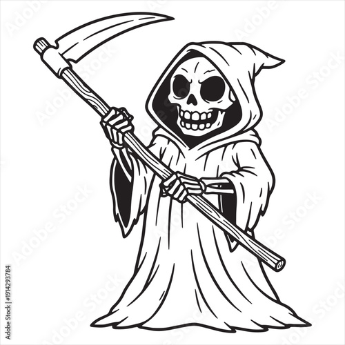 Black and White Line Drawing