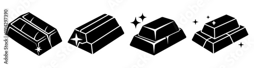 3D gold bars merging growth concept isolated on white background minimalist financial success investment