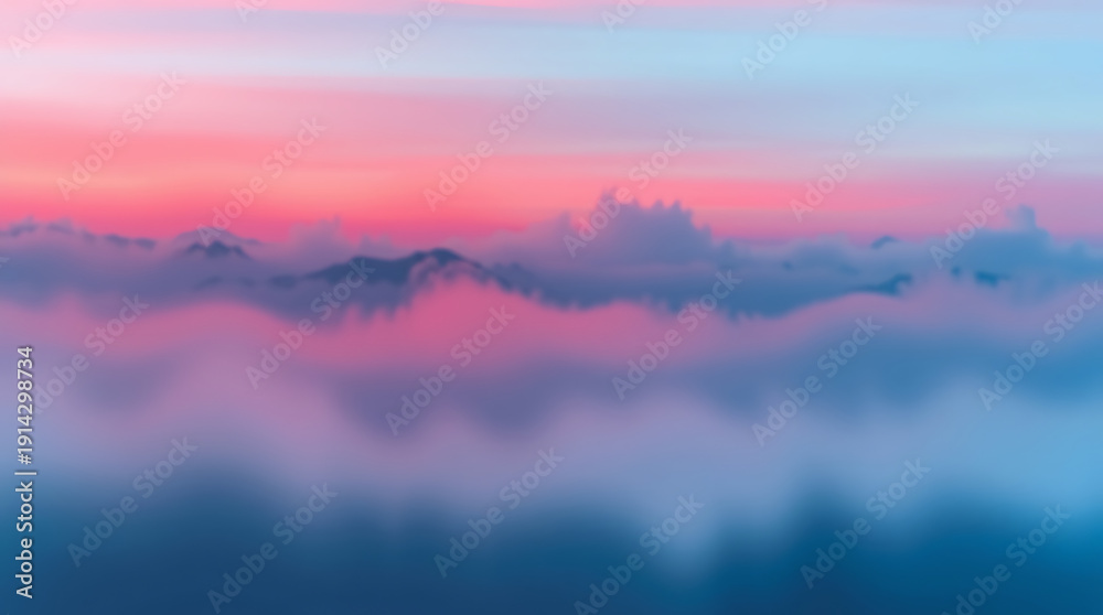 Obraz premium fog over the mountains