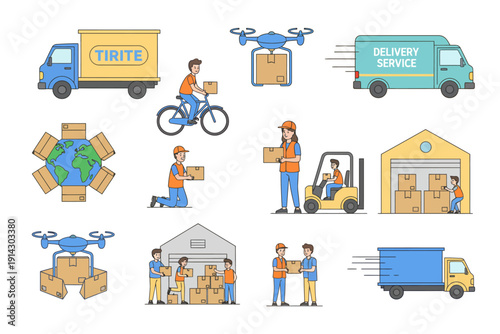 Drones, Bicycles, and Vehicles in Global Logistics Environment