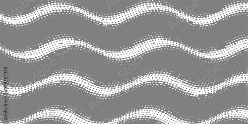 Seamless blue wave pattern featuring abstract vector curves and wavy lines for a flowing water texture wallpaper design