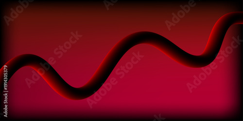 Red abstract background featuring a wave of light and motion with elegant line curves and energy elements for a modern business banner template