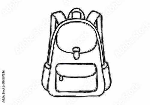 Backpack outline for school, travel, and everyday use, a versatile and practical accessory for carrying essentials