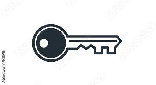 Key icon vector illustration isolated on white background.