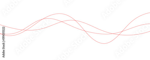 Abstract red wavy line background illustration