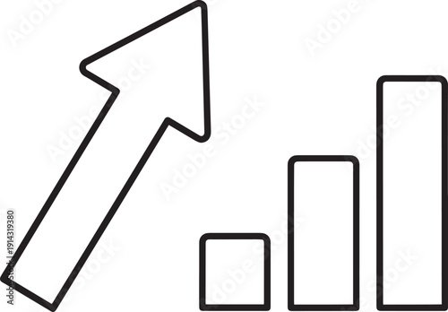 Professional Simple Business Growth and Progress Icon Vector Set