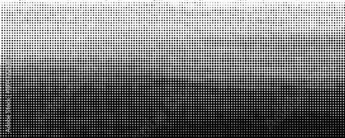 Dotted halftone gradient texture. Vanishing polka dot background. Repeating dots gradation pattern background. Black fading comic pop art overlay backdrop. Raster effect wallpaper. Vector halftone