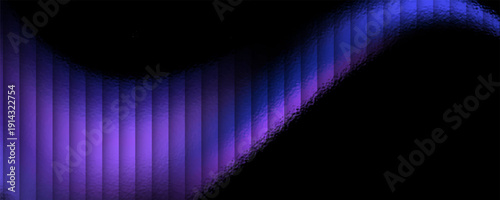 Ribbed fractal glass texture with dreamy purple and black gradient, futuristic elegant mysterious background, bold dynamic design blending bright colors with geometric symmetry, modern vector