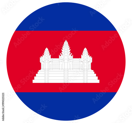 button Cambodia flag icon vector illustration sign 