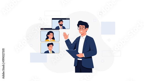 Online Meeting, Video Conference, Remote Work, Business Communication