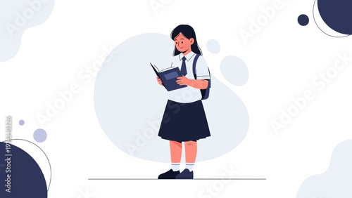 School Girl Reading Book, Education, Learning, Knowledge, Student Lifestyle