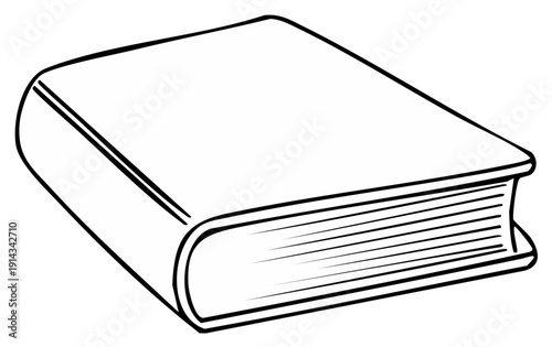 Illustrated Bound Book with Blank Cover for Learning, Study, and Storytelling