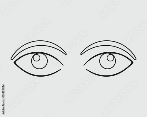 simple eye icon. eyesight symbol vector illustration
