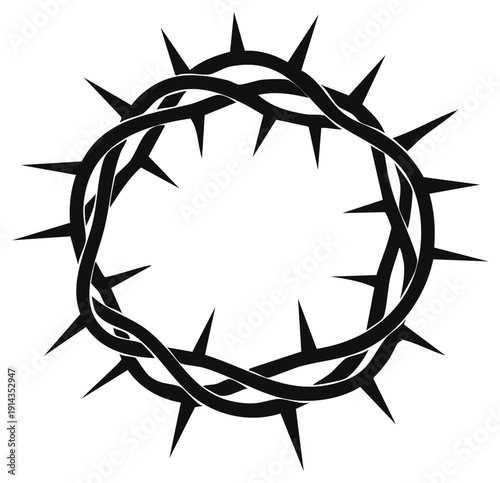 Jesus Christ Crown of Thorns Symbolic Religious Iconography