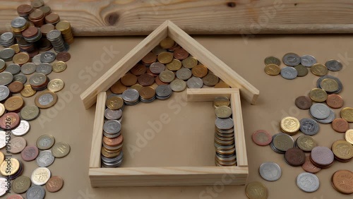 Financial strategy of accumulating capital through monetary savings for the purpose of future real estate acquisition and property investment planning