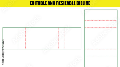 Packaging Sleeve and Divider Dieline Set for Internal Box Organization