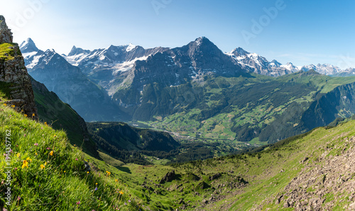 Photos Iconic Eiger and Jungfrau mountains above Grindelwald valley in the Bernese high