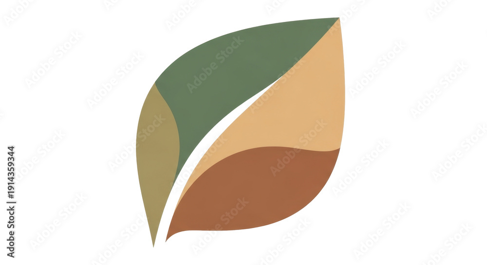 Fototapeta premium Abstract leaf design with warm earth tones