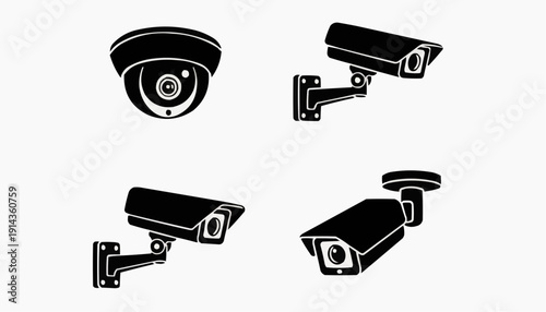 security camera vector illustration