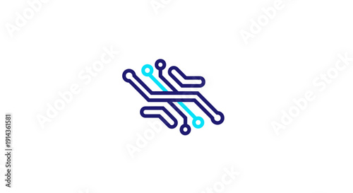 Modern abstract black logo design element on white background.