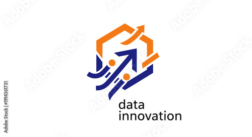 Modern abstract black logo design element on white background.