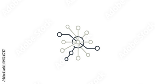 Modern abstract black logo design element on white background.