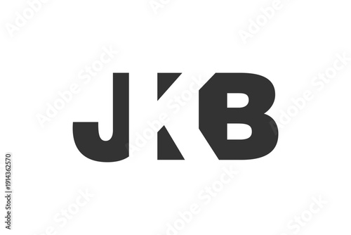JKB logo design. Initial letter J K B bold font style for tech startups, consulting, corporate branding. Creative company name, headlines typography identity, trendy logotype.