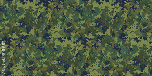 Abstract digital camouflage pattern.  Perfect for backgrounds, textile designs, or militarythemed projects.