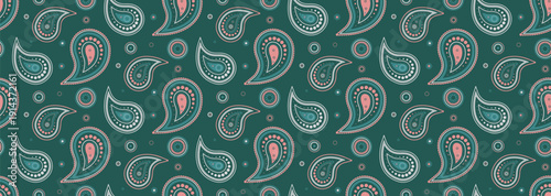 Old-fashioned botany in linen calm. Swirl trendy and interior flower. Paisley fashion as vitality cucumber.