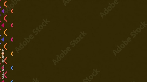 Abstract Left Border Patterning in Dim Brown Background