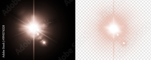 Vibrant sun symbol with warm golden light rays shining bright