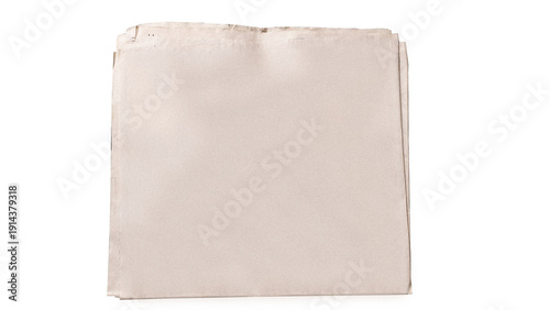 Newspaper empty in white brown color texture with transparent background
