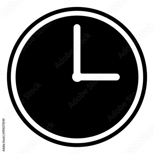 Simple clock sign, time symbol - vector