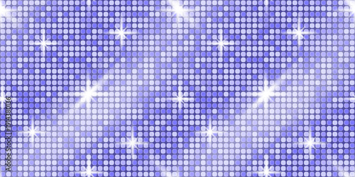 Disco glitter for background violet sequin and texture backdrop purple. Glam dance tile for pattern ball party and rose seamless mosaic. Disco sparkle floor for background vector pool