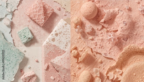 Different Textures in Soft Colors on a Flat Surface During the Day