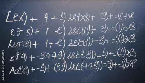 Incorrect Math Equations Written In Cursive With Check Marks And Crosses