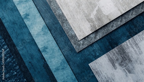 Different Colors of Textured Materials Arranged on a Flat Surface With Variou...