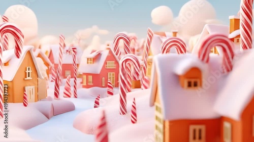 a very beautiful and very clean view of the candy world
