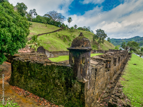 Photos Aerial view of San Fernando fort battery protecting Portobelo bay colonial settl