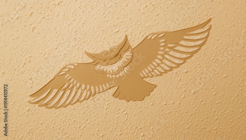 Owl Silhouette on a Textured Wall in a Bright Room During Daytime