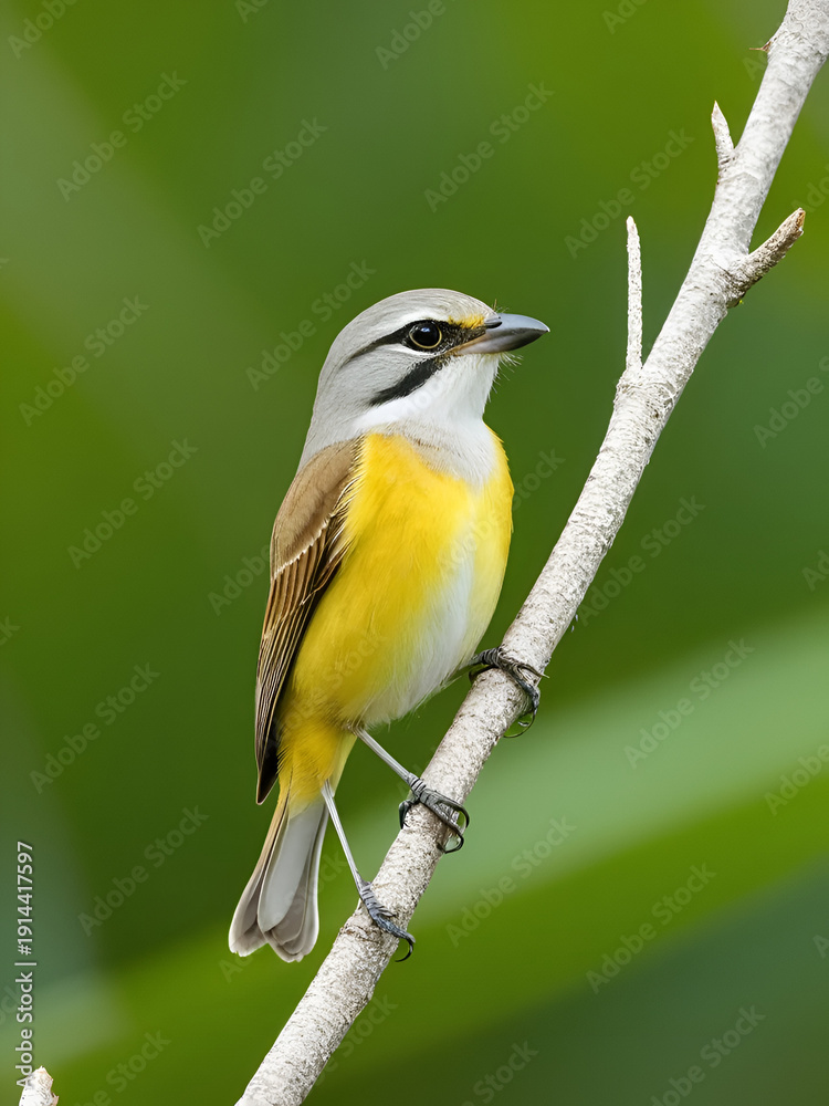 Obraz premium yellow backed shrike