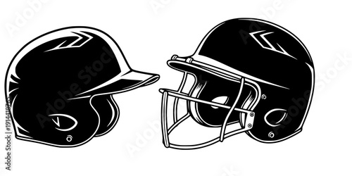 Baseball helmet silhouette, Softball helmet silhouette, Baseball helmet svg, Softball helmet svg, Baseball helmet clipart, Helmet svg, Helmet silhouette.