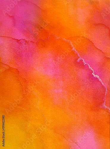 Colorful Abstract Acrylic Painting with Expressive Brush Strokes. Contemporary Art 