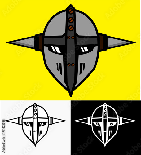 modern knight helmet. Perfect for icon game, website icon, fans game community, vlog game channel, etc.